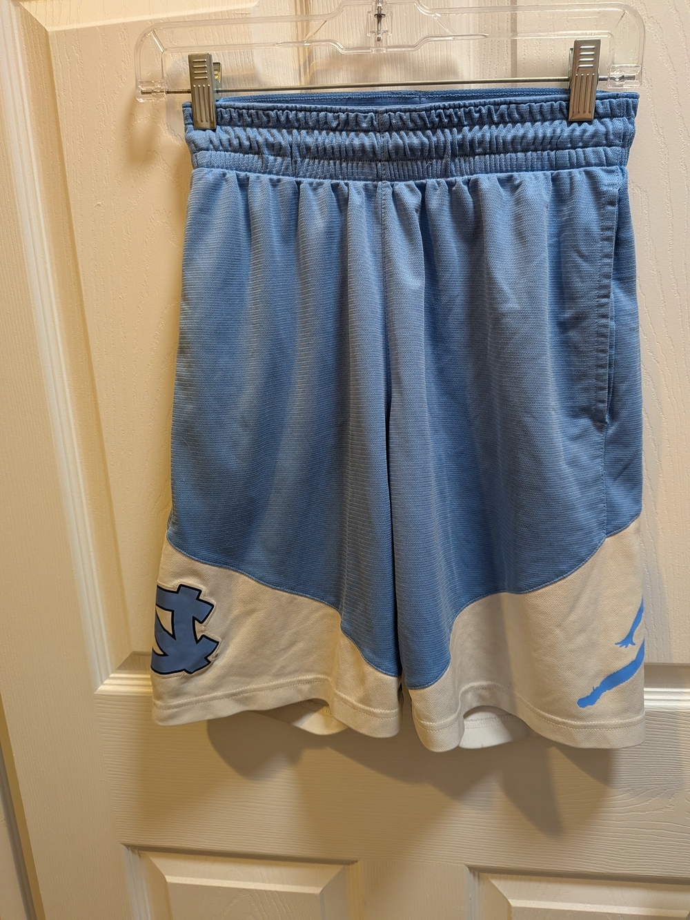 Jordan UNC Light Blue and White Men's Athletic Shorts Jumpman Size Small